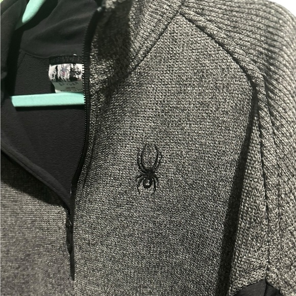 Spyder Gray and Black Quarter-Zip Sweater size XL - Picture 6 of 6